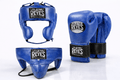 Cleto Reyes Boxing Gloves Set Blue/Black Leather Professional Gear