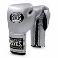 Cleto Reyes Silver/Black 14oz Boxing Gloves Premium Sparring Gloves