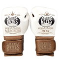 Cleto Reyes White/Brown Leather Boxing Gloves Custom Fit Training