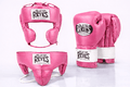 Cleto Reyes Boxing Set Leather Gloves Pink/White Velcro Training Equipment