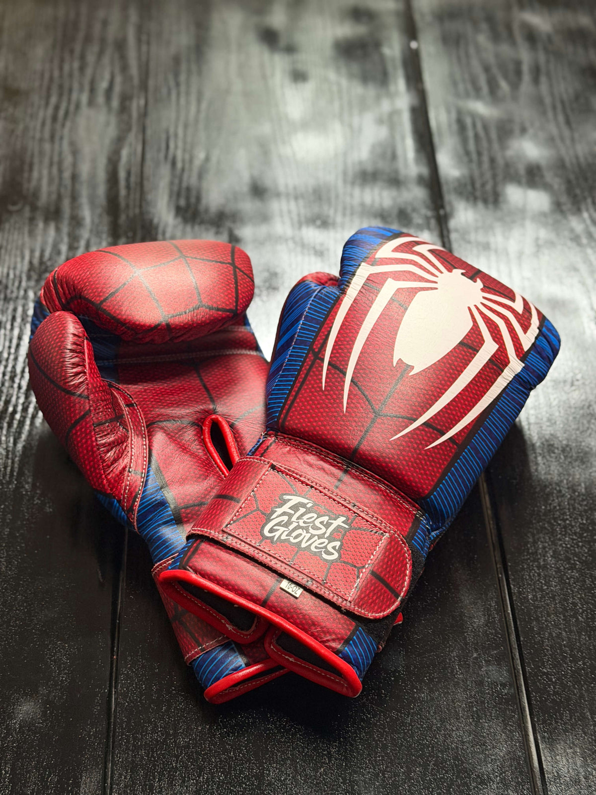 Fiest Winning Style Boxing Gloves Red/Blue Padded Leather Gloves for Heavy Bag Work