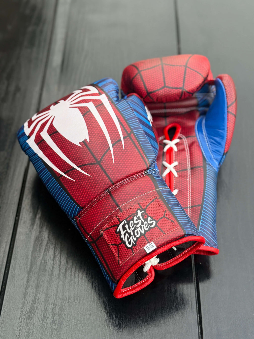 Fiest Winning Style Boxing Gloves Red/Blue 14oz Leather Training Gloves View