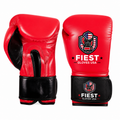 Fiest Gloves USA Elite Hook & Loop Boxing Gloves – Extra Padding – Red/Black