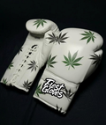 Fiest Winning Style Boxing Gloves White/Green 14oz Leather Training Gloves