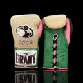 Grant Beige/Green/Pink Boxing Gloves Premium Leather Training Pair