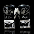 Grant Boxing Gloves Black/White on Hands Training Action Shot