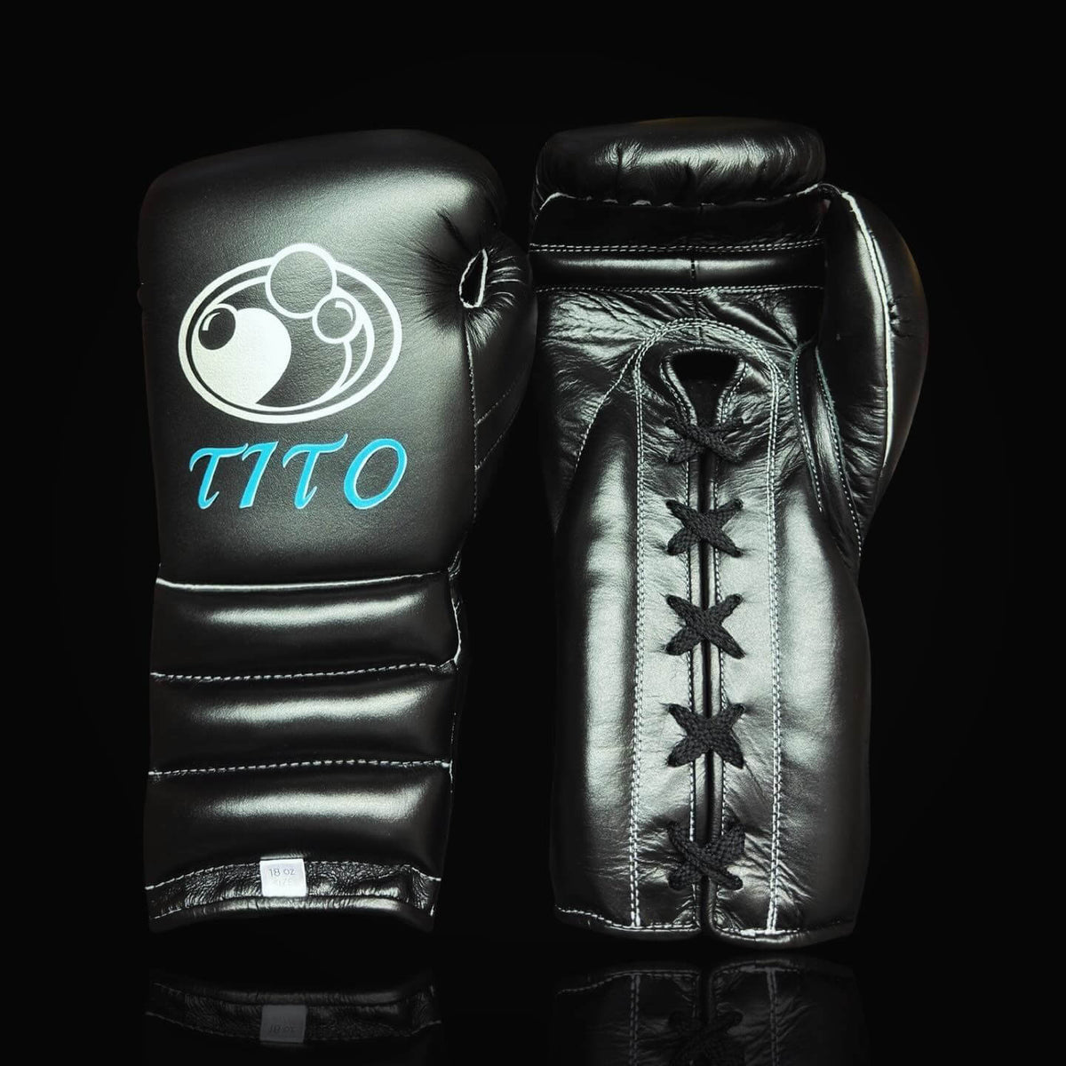 Grant Boxing Gloves Black/Blue 14oz Leather Training Gloves