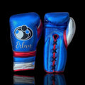 Grant Blue/Silver/Red Leather Boxing Gloves Heavy Duty Training Pair
