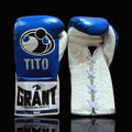 Grant Blue/White/Silver Boxing Gloves 14oz Premium Training Gloves