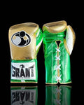 Grant Gold/Green/White Boxing Gloves Durable Sparring Gloves