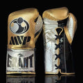 Grant Gold/Silver/Black Lace-Up Boxing Gloves Classic Training Gloves