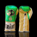 Grant Boxing Gloves Green/Gold 14oz Leather Training Gloves