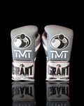 Grant Grey Full View Leather Boxing Gloves Back View