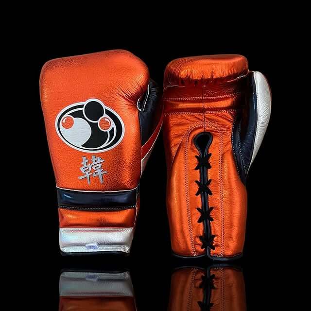 Grant Orange/Grey/Silver Boxing Gloves Premium Leather Training Pair