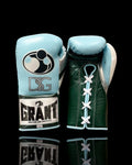 Grant Sky-Blue/Green/Silver Boxing Gloves Custom Fit Gym Training