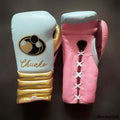 Grant Sky-Blue/Pink/Gold/Brown 14oz Boxing Gloves Custom Sparring Gloves