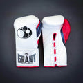 Grant Boxing Gloves White/Red/Blue 14oz Leather Training Gloves