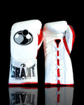 Grant White/Red Full View Leather Boxing Gloves