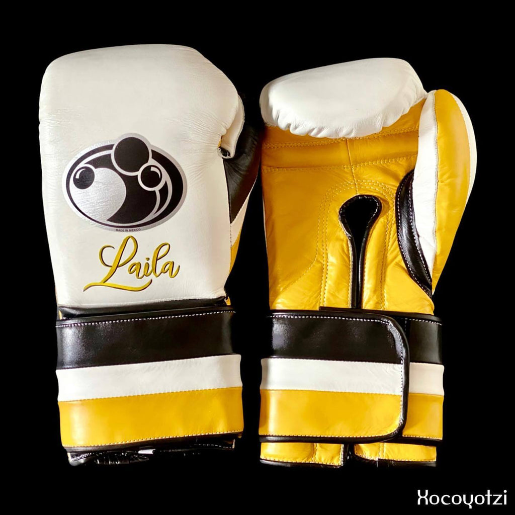 Grant White/Yellow/Black Boxing Gloves Sparring Training Gloves