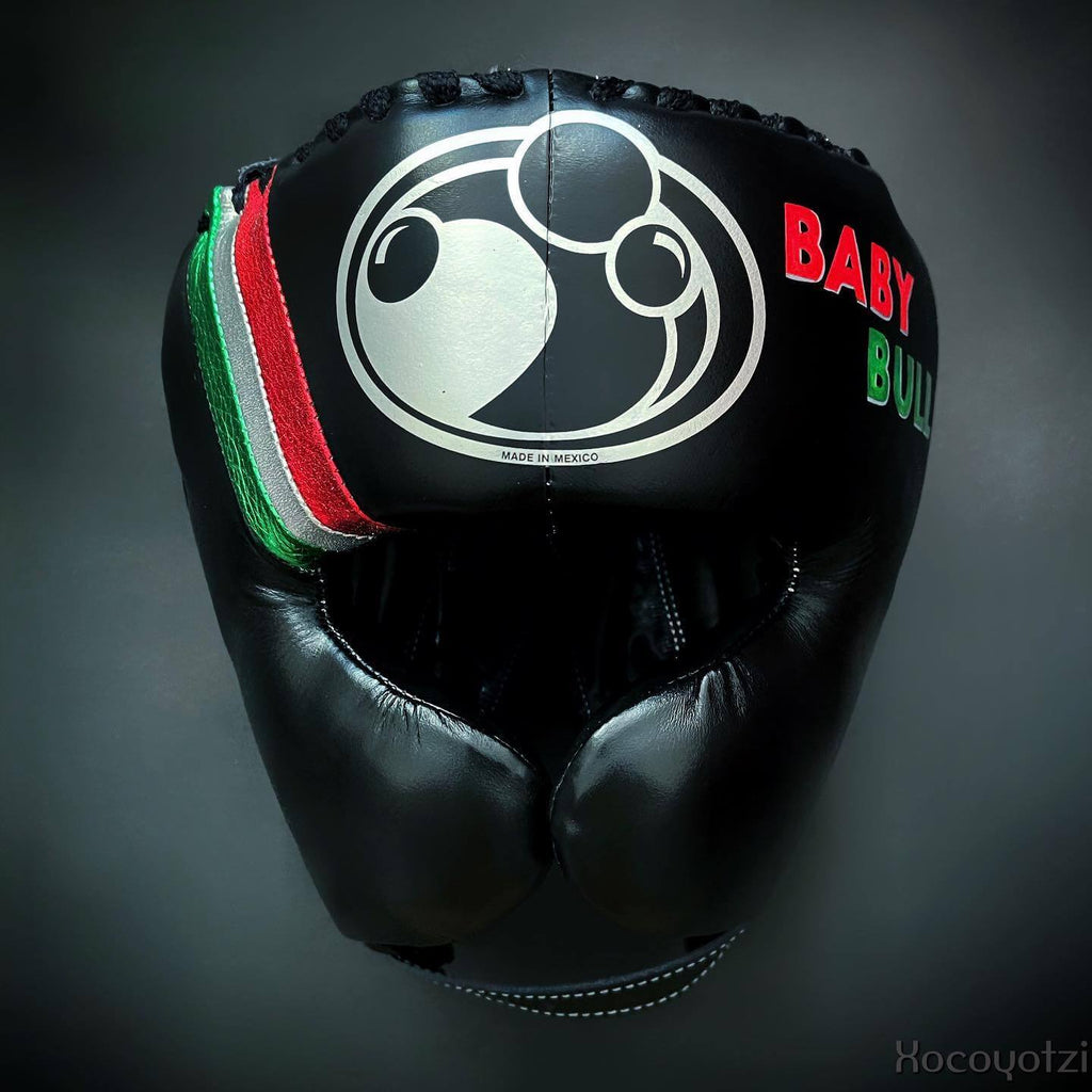Grant Boxing Set Black/Pink/White/Green Lace-Up Headguard 