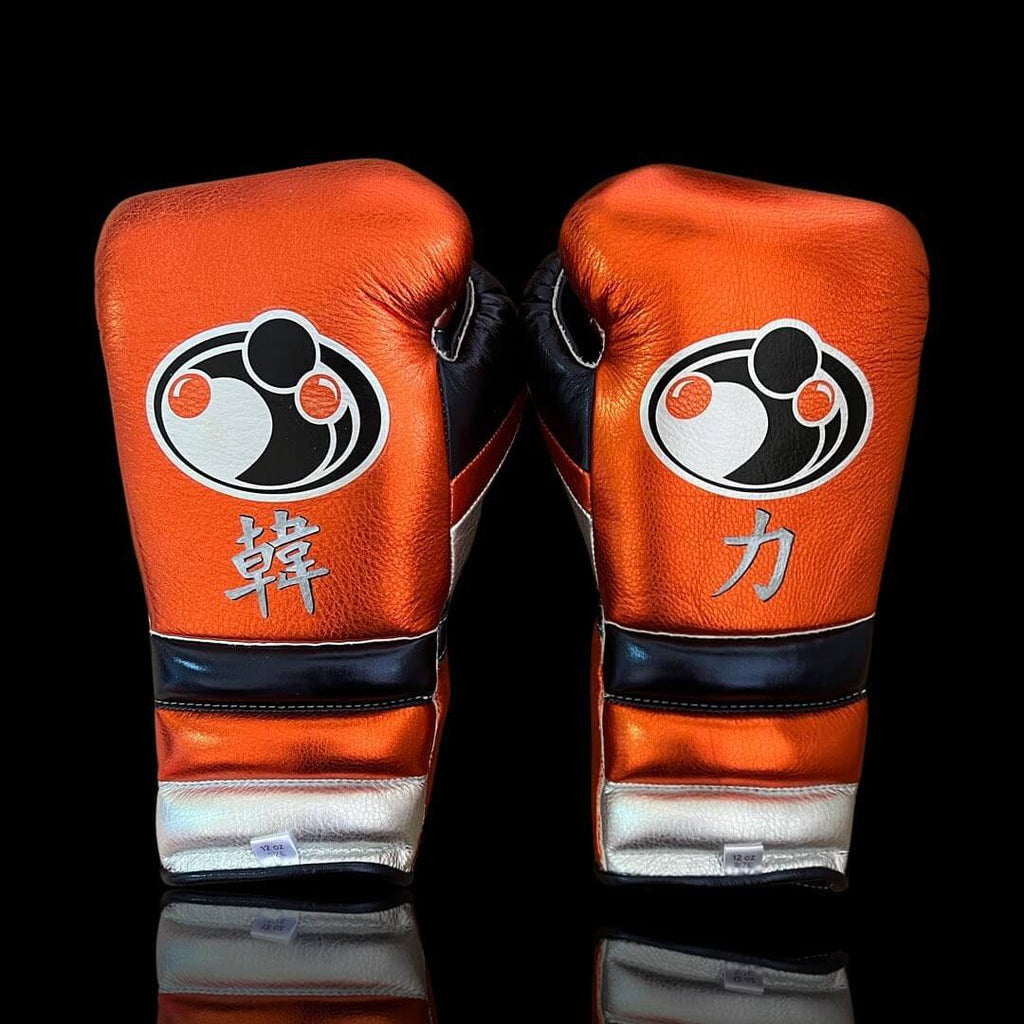 Grant Beginner Boxing Set Orange/Grey/Silver Gloves Back View