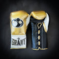 Grant Boxing Gloves Gold/Black/White Training Gloves with Secure Wrist Strap