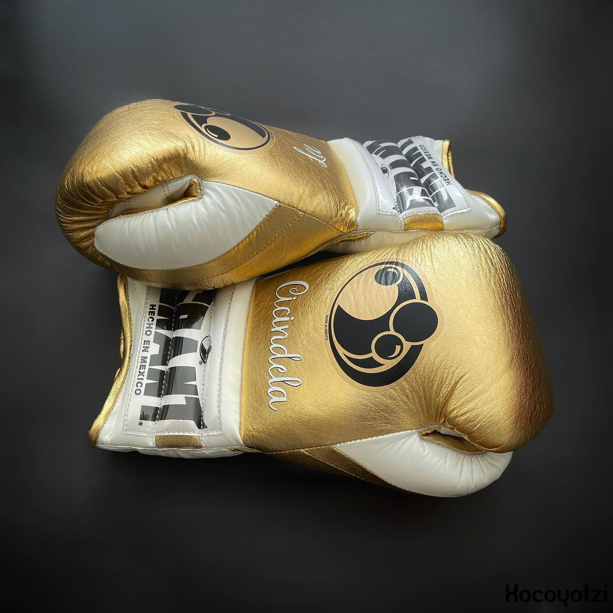Grant Gold/White Boxing Gloves Women Fitness Training Gloves Side View