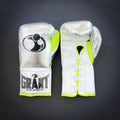 Grant Boxing Gloves Silver/White/Yellow Leather Gloves for Practice