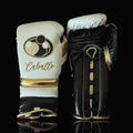 Grant Boxing Gloves White/Black/Gold Leather Training Gloves for Boxing