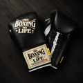No Boxing No Life Gloves Black/White Leather Training Gloves for Boxing