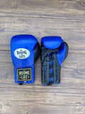 No Boxing No Life Gloves Blue/Black Training Gloves Front View