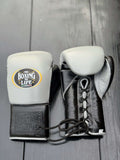 No Boxing No Life Grey/Black Boxing Gloves 14oz Premium Training Gloves