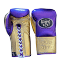 No Boxing No Life Purple/Gold Boxing Gloves Durable Sparring Glove
