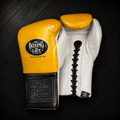 No Boxing No Life Gloves Yellow/White/Black Leather Gloves for Pad Work