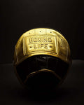 No Boxing No Life Black/Gold Leather Punching Mitts Custom Training Mitts