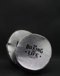 No Boxing No Life Silver Punching Mitts Premium Quality Training Back View