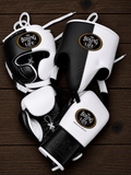 No Boxing No Life Boxing Gloves Set Black/White Heavy Duty Training Collection