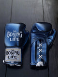 No Boxing No Life Dark-Blue Boxing Gloves Durable Sparring Gloves