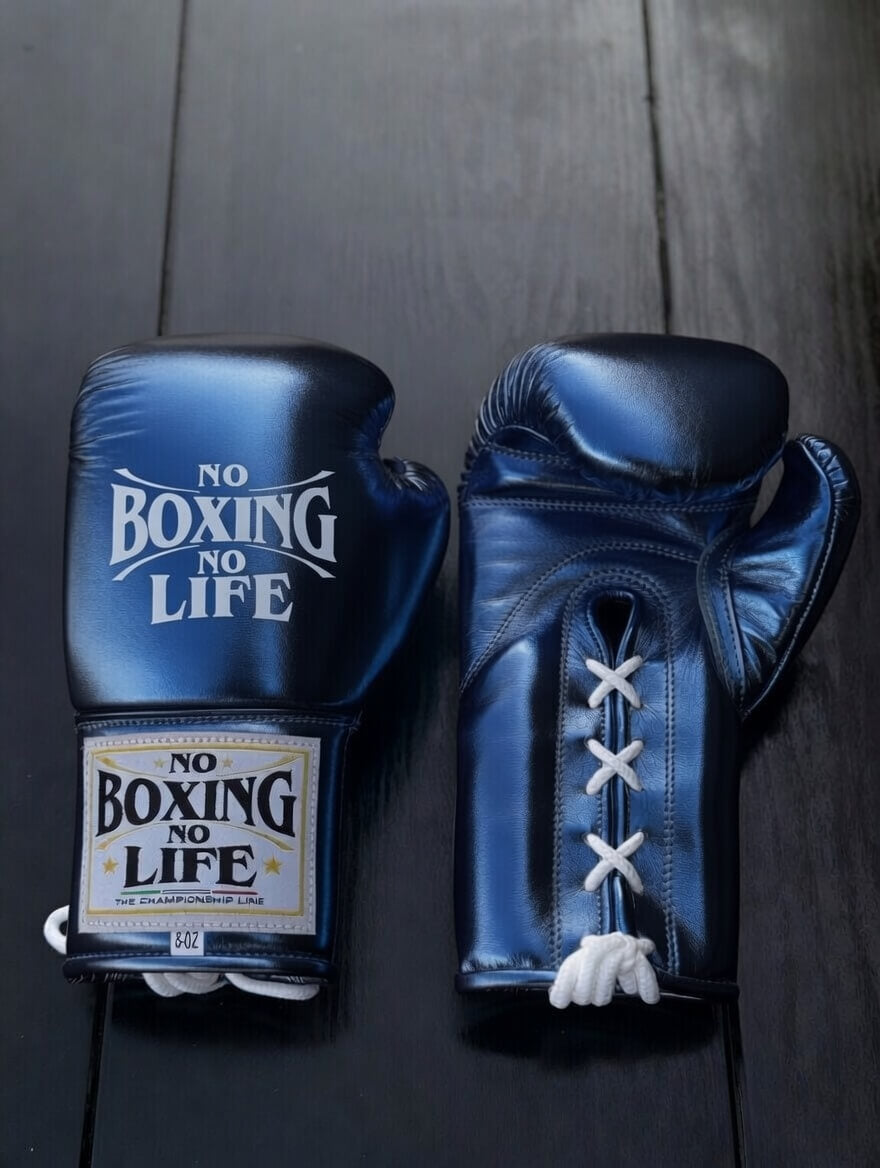 No Boxing No Life Dark-Blue Boxing Gloves Durable Sparring Gloves