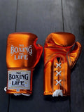 No Boxing No Life Orange Boxing Gloves 14oz Premium Training Gloves