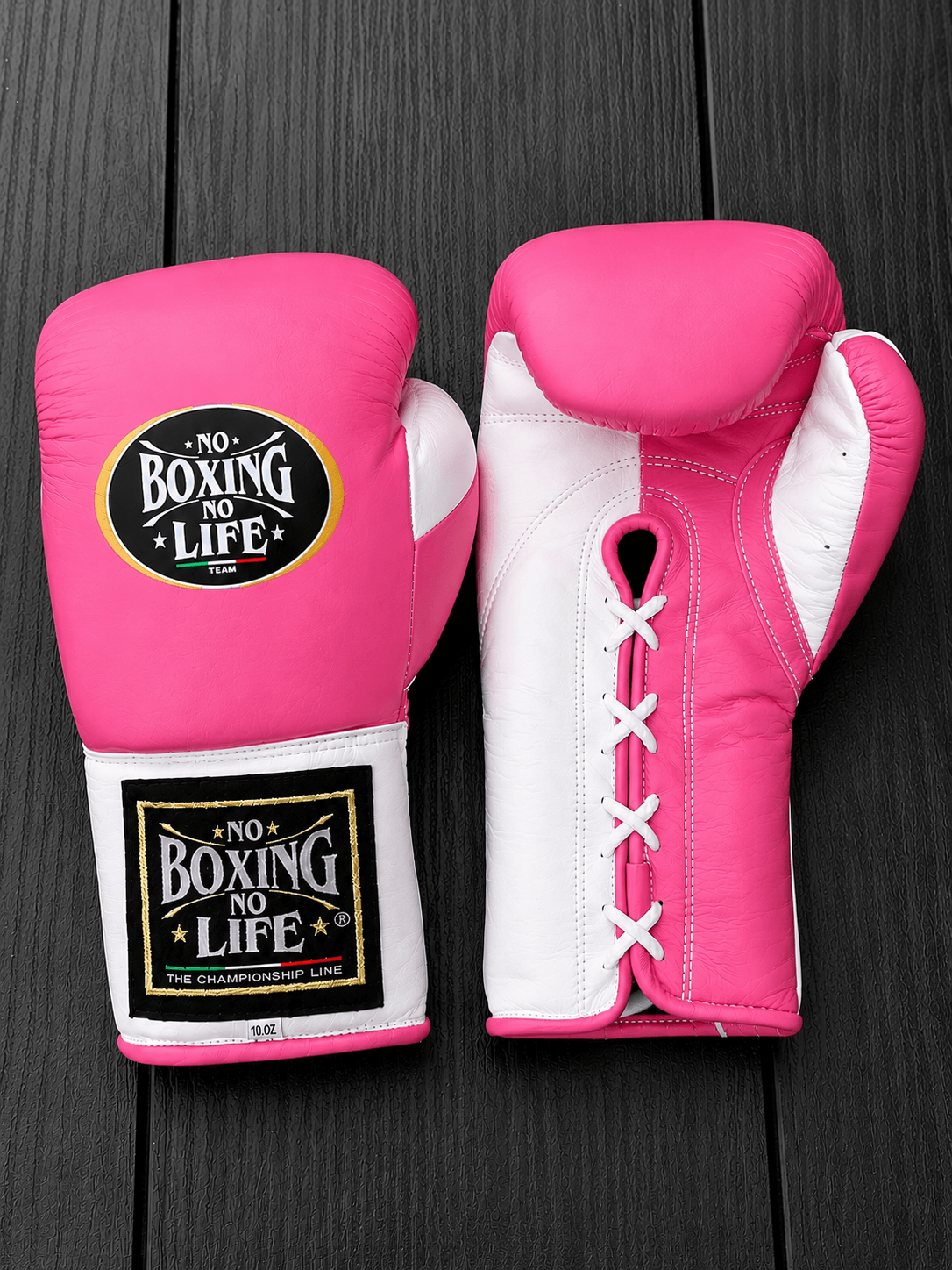 No Boxing No Life Pink/White Boxing Gloves Women Fitness Training Gloves