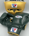 Winning Gold/Green Boxing Set Lace-Up Gloves Training Bundle