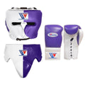 Winning Leather Boxing Set Purple/White Gym Training Kit
