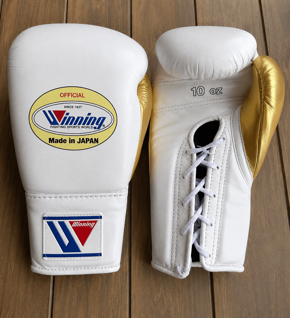 Winning White/Gold Boxing Gloves Beginner Friendly Training Gloves