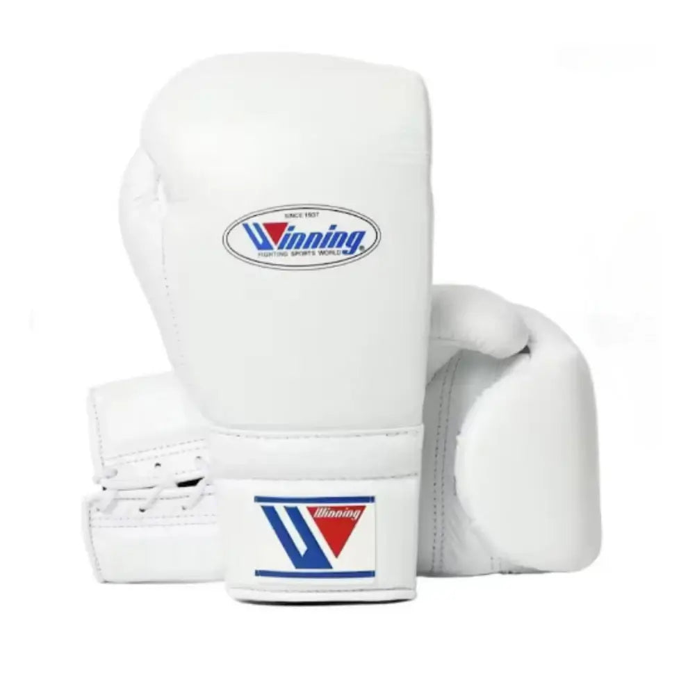 Winning White Boxing Gloves Premium Gym Training Pair