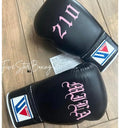 Winning Black/Pink Full View Leather Boxing Gloves