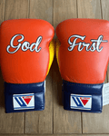 Winning Orange/Purple/Yellow Boxing Gloves Durable Sparring Gloves
