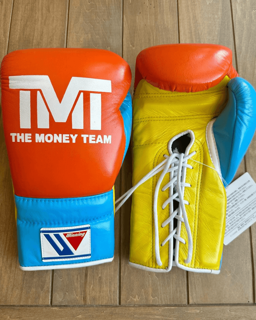 Winning Orange/Yellow/Blue 14oz Boxing Gloves Custom Sparring Gloves