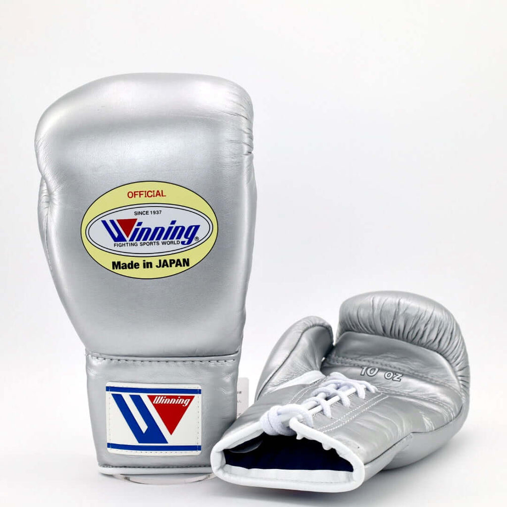 Winning Silver 14oz Boxing Gloves Custom Sparring Gloves