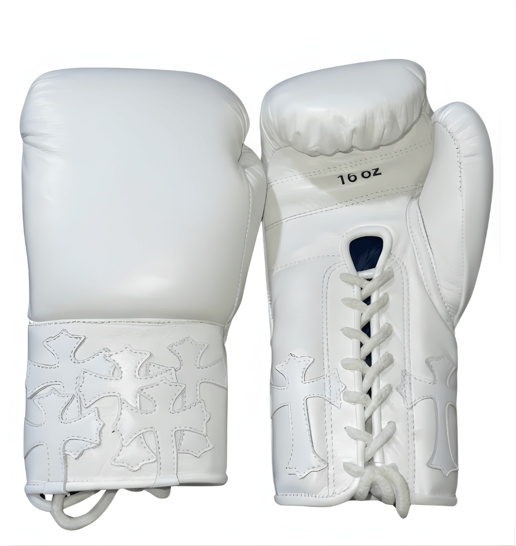 Winning White 14oz Boxing Gloves Custom Sparring Gloves